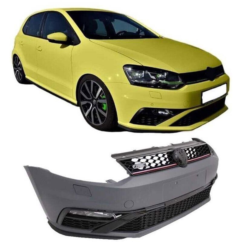 Volkswagen Polo Uyumlu Yedek Parça 6r/6c 2010-2017  Gti Ön Tampon ve Panjur Seti (Makyajlı)