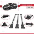 Peugeot 308 (T7) SW 2008-2013 Arası ile Uyumlu FLY Model Ara Atkı Tavan Barı Gri 3 Adet
