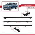 Ford Expedition 2018-2024 Arası ile Uyumlu BASIC Model Ara Atkı Tavan Barı Siyah 3 Adet