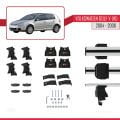 Volkswagen Golf 5 (1K) 2004-2008 Arası ile Uyumlu ACE-4 Ara Atkı Tavan Barı Gri 2 Adet