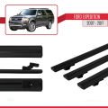 Ford Expedition 2007-2017 Arası ile Uyumlu BASIC Model Ara Atkı Tavan Barı Siyah 3 Adet