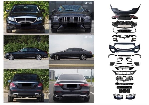 Mercedes W213 E Serisi (2016-2019) Arası Uyumlu 2020+ AMG 63S Görünüm Facelıft (Far - Stop - Bagaj Dahil )