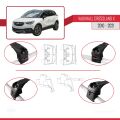 Vauxhall Crossland X 2017-2020 Arası ile Uyumlu ACE-2 Ara Atkı Tavan Barı Siyah 2 Adet