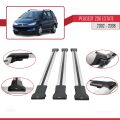 Peugeot 206 SW 2002-2008 Arası ile Uyumlu FLY Model Ara Atkı Tavan Barı Gri 3 Adet