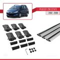 Peugeot 206 SW 2002-2008 Arası ile Uyumlu FLY Model Ara Atkı Tavan Barı Gri 3 Adet