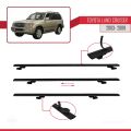 Toyota Land Cruiser (J100) 2003-2007 Arası ile Uyumlu BASIC Model Ara Atkı Tavan Barı Siyah 2 Adet