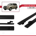 Toyota Land Cruiser (J100) 2003-2007 Arası ile Uyumlu BASIC Model Ara Atkı Tavan Barı Siyah 2 Adet