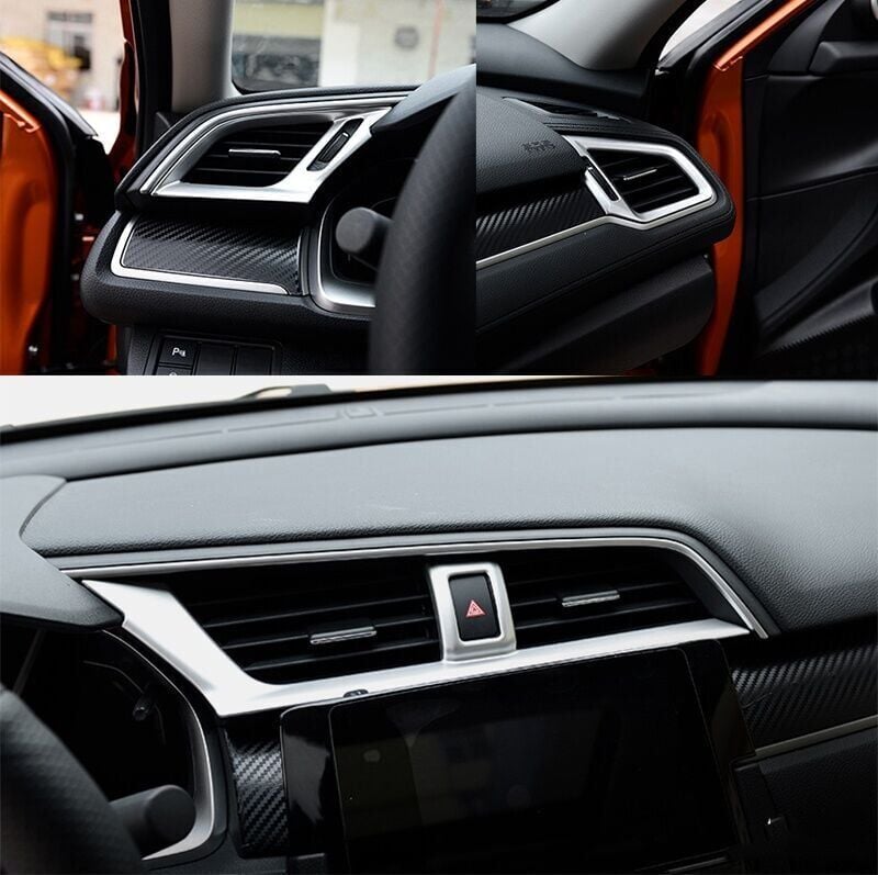 Honda Cıvıc FC5 Uyumlu Yedek Parça 2016-2020 Için Uyumlu Havalandırma Menfez Kaplama 3 Parça Silver