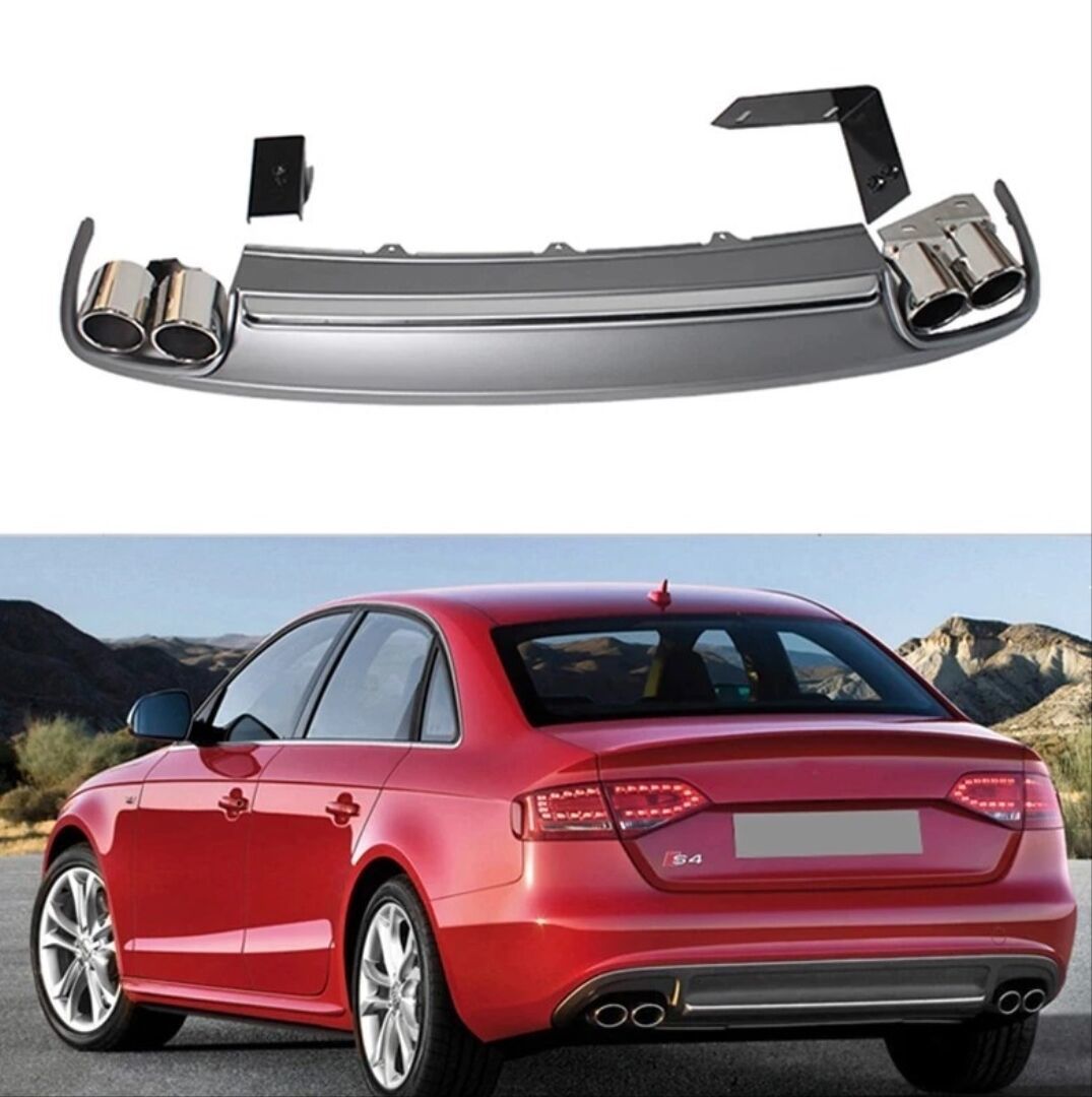 Audi A4 2008-2012 Uyumlu S4 Difüzör ve Egzoz Seti