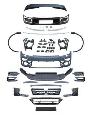 Tiguan 2016-2021 İçin Uyumlu Yedek Parça R-Line Body Kit (Ön Tampon-Panjur-Difüzör- Spoiler)