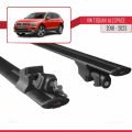 Volkswagen Tiguan Allspace (BW) 2018-2023 Arası ile Uyumlu HOOK Model Ara Atkı Tavan Barı Siyah 2 Adet