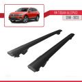 Volkswagen Tiguan Allspace (BW) 2018-2023 Arası ile Uyumlu HOOK Model Ara Atkı Tavan Barı Siyah 2 Adet