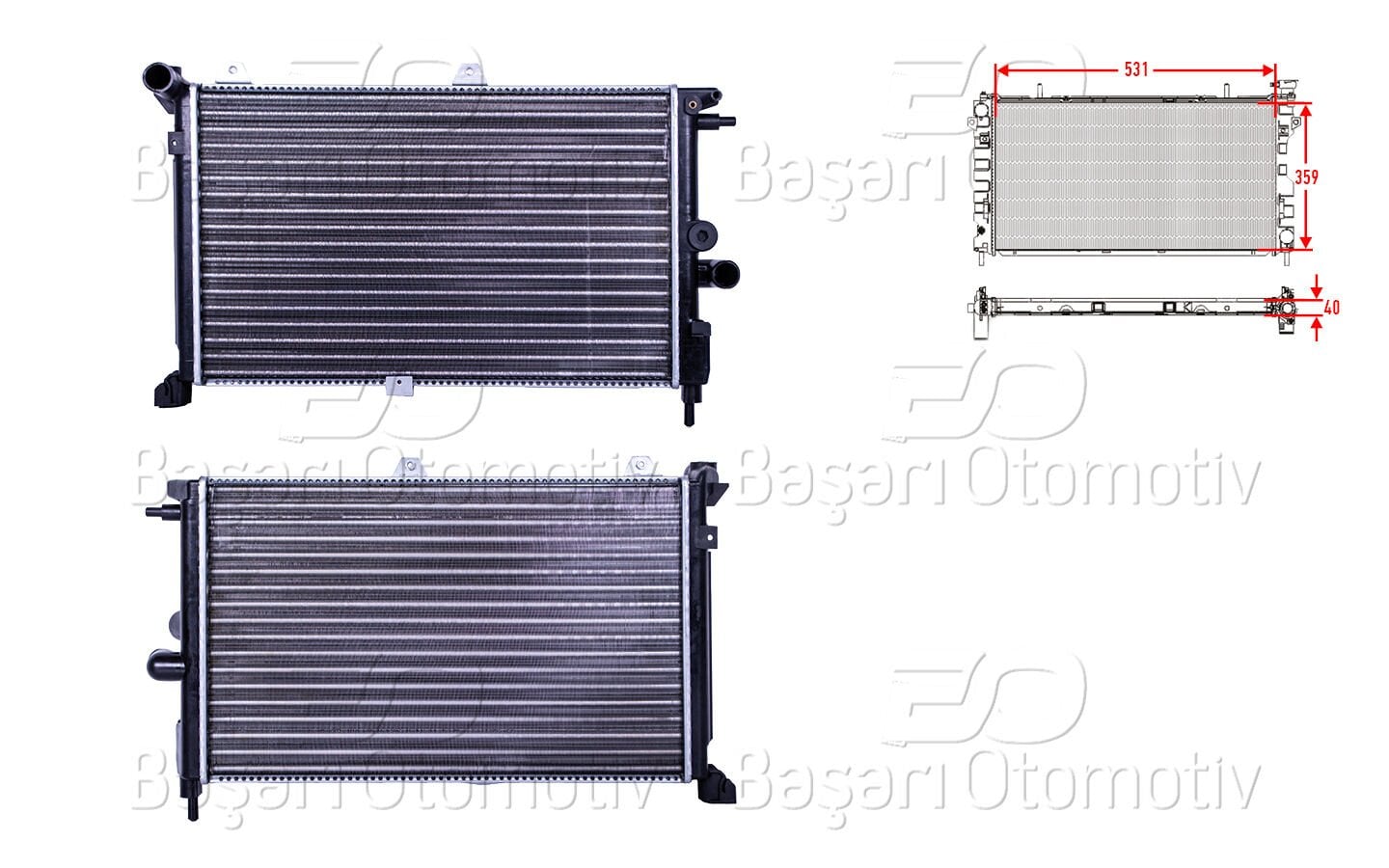Opel Vectra A 1.7 TD 1995-2002 Mekanik Klimasız Su Radyatörü