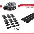 Renault Kangoo 2 (X61) 2007-2020 Arası ile Uyumlu FLY Model Ara Atkı Tavan Barı Siyah 3 Adet