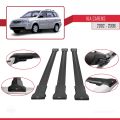 Kia Carens Post-Facelift 2002-2006 Arası ile Uyumlu FLY Model Ara Atkı Tavan Barı Siyah 3 Adet