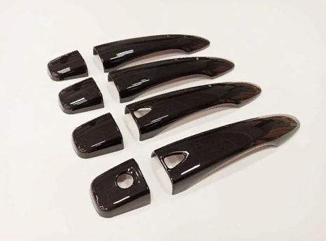 Nissan Qashqai 2014-2020 Uyumlu Yedek Parça Kapı Kolu Kaplama - Piano Black ( Smart Key )