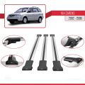Kia Carens Post-Facelift 2002-2006 Arası ile Uyumlu FLY Model Ara Atkı Tavan Barı Gri 3 Adet