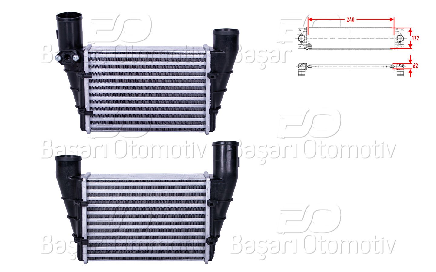 Volkswagen Passat A4 A6 1.8T 1.9 TDI 1995-2001 Turbo Radyatörü (Intercooler)