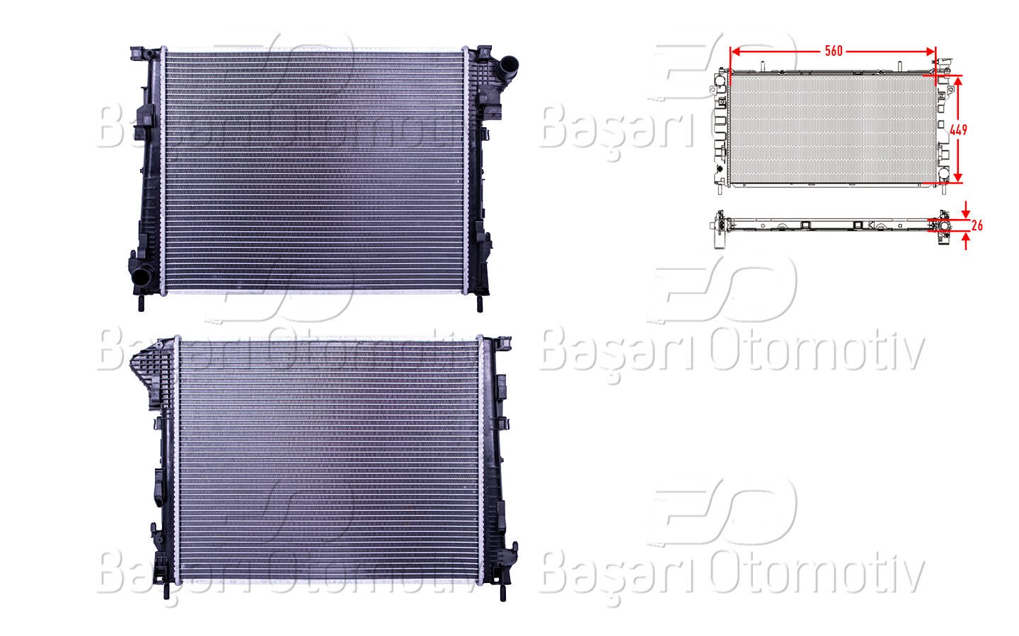 Renault Trafic 2.0 DCI 2007> Vivaro 2.0 C Su Radyatörü