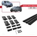Peugeot Expert 3 Traveller 2017 ve Sonrası ile Uyumlu FLY Model Ara Atkı Tavan Barı Siyah 3 Adet