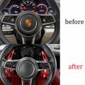 Panamera 2017+/Macan 2014+/Cayanne 2015+ / 718 2016+ / 911 2016+ İçin Uyumlu Paddle Shift - Kırmızı