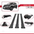 Nissan X-Trail 3 (T32) 2014-2021 Arası ile Uyumlu FLY Model Ara Atkı Tavan Barı Siyah 3 Adet