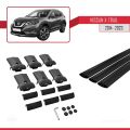 Nissan X-Trail 3 (T32) 2014-2021 Arası ile Uyumlu FLY Model Ara Atkı Tavan Barı Siyah 3 Adet