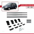 Toyota Corolla Spacio (E110) 1997-2001 Arası ile Uyumlu BASIC Model Ara Atkı Tavan Barı Gri 2 Adet