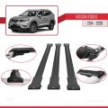 Nissan Rogue 2 (T32) 2014-2020 Arası ile Uyumlu FLY Model Ara Atkı Tavan Barı Siyah 3 Adet