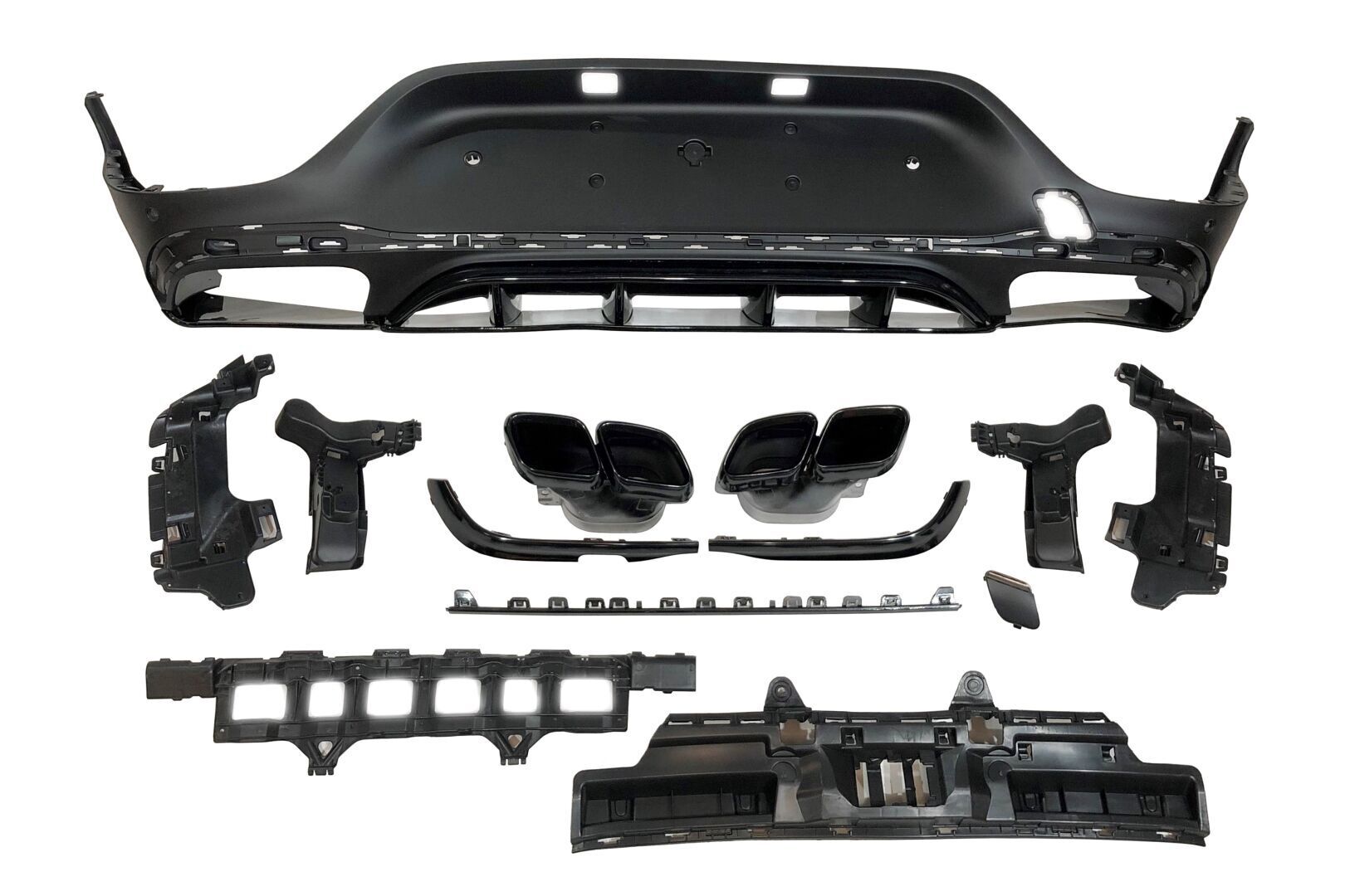 Mercedes Uyumlu Yedek Parça X253 Glc 2016-2019 Coupe Uyumlu Glc 63 Difüzör Ve Egzoz Seti