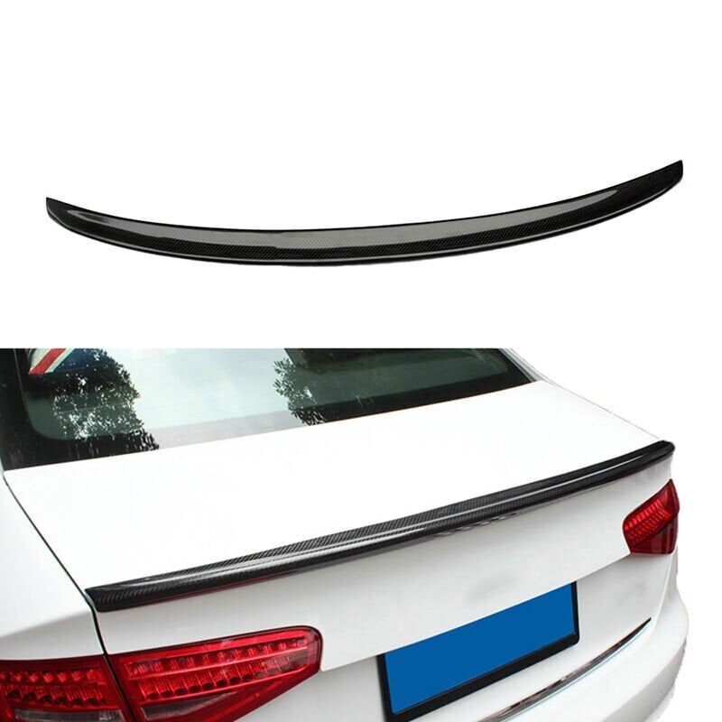 Audi A4 B8 Uyumlu Yedek Parça Spoiler Boyalı Fiber