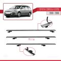 Toyota Corolla 9 (E120) SW 2000-2006 Arası ile Uyumlu BASIC Model Ara Atkı Tavan Barı Gri 2 Adet