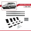 Toyota Corolla 9 (E120) SW 2000-2006 Arası ile Uyumlu BASIC Model Ara Atkı Tavan Barı Gri 2 Adet