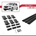 Opel Combo E 2019-2022 Arası ile Uyumlu FLY Model Ara Atkı Tavan Barı Siyah 3 Adet