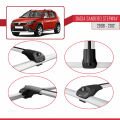 Dacia Sandero Stepway 2008-2012 Arası ile Uyumlu ACE-1 Ara Atkı Tavan Barı Gri 2 Adet