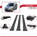 Opel Combo D 2012-2018 Arası ile Uyumlu FLY Model Ara Atkı Tavan Barı Siyah 3 Adet