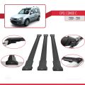 Opel Combo C 2001-2011 Arası ile Uyumlu FLY Model Ara Atkı Tavan Barı Siyah 3 Adet
