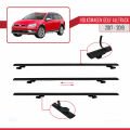 VW Golf Alltrack Mk7 2017-2019 Arası ile Uyumlu BASIC Model Ara Atkı Tavan Barı Siyah 2 Adet