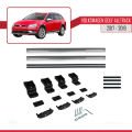 VW Golf Alltrack Mk7 2017-2019 Arası ile Uyumlu BASIC Model Ara Atkı Tavan Barı Gri 2 Adet