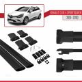 Renault Clio 4 ST 2013-2020 Arası ile Uyumlu FLY Model Ara Atkı Tavan Barı Siyah 2 Adet