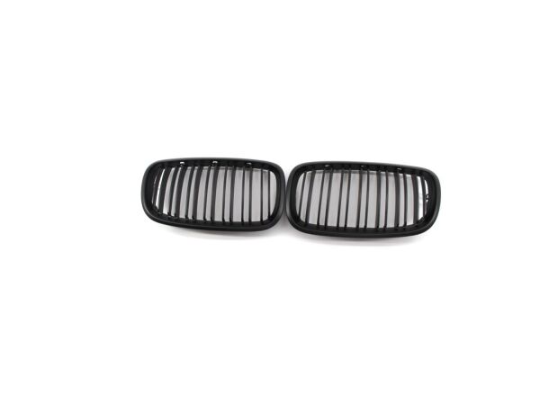 BMW X5 X6 2008-2014 M Böbrek Çift Çizgi Panjur Piano Black