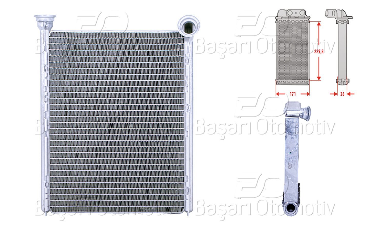 Peugeot 308 RCZ Citroen C3 1.2 THP 1.4 1.6 16V 1.6 HDI 2.0 HDI Kalorifer Radyatörü