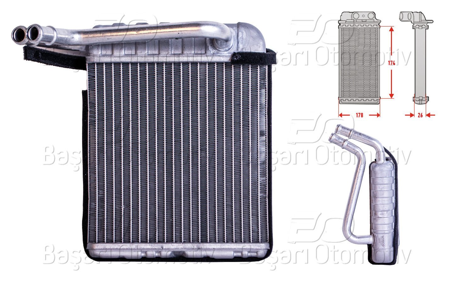 Isuzu D-Max 2006 ve Sonrası Uyumlu Kalorifer Radyatörü