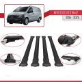 Mercedes Vito 3 (W447) 2014 ve Sonrası ile Uyumlu FLY Model Ara Atkı Tavan Barı Siyah 4 Adet