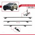 Toyota RAV4 Adventure 2019-2024 Arası ile Uyumlu BASIC Model Ara Atkı Tavan Barı Gri 2 Adet