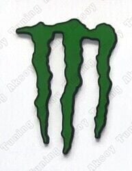 Monster Energy Yapıştırma Yeşil Siyah Bagaj ve Çamurluk Logosu