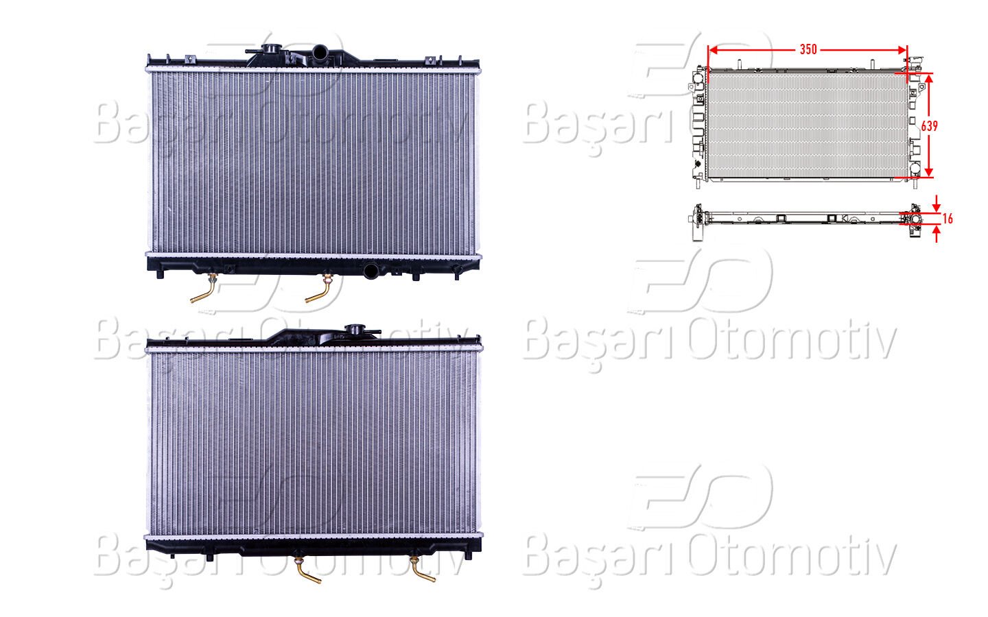 Toyota Corolla AE111 AE112 1.6 1997-2001 Su Radyatörü