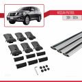 Nissan Patrol 6 (Y62) 2011-2024 Arası ile Uyumlu FLY Model Ara Atkı Tavan Barı Gri 3 Adet