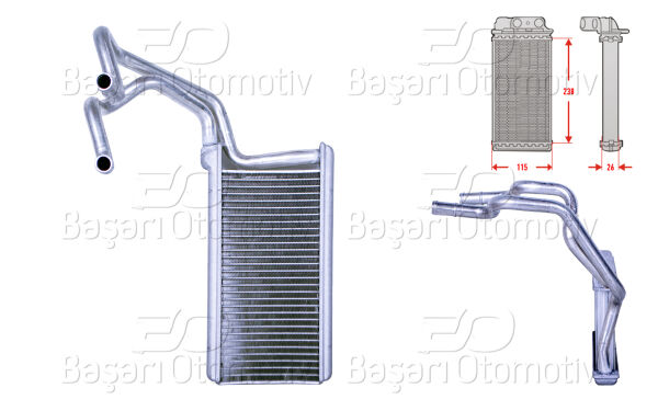 Mitsubishi L200 Triton 2007-2012 Uyumlu Kalorifer Radyatörü