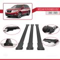 Nissan Pathfinder 4 (R52) 2013-2020 Arası ile Uyumlu FLY Model Ara Atkı Tavan Barı Siyah 3 Adet
